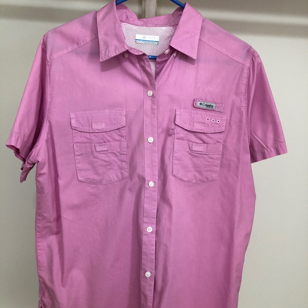 Columbia women's short-sleeve shirt (pink)